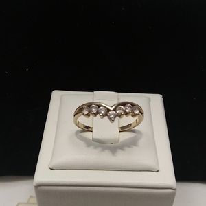 Ring enhancer tiara style 14kt yellow gold